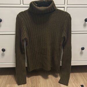 Green knit sweater